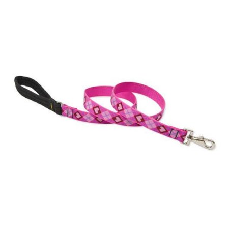 PETPALACE 1 in. Puppy Love 6 ft. Padded Handle Dog Leash PE762357